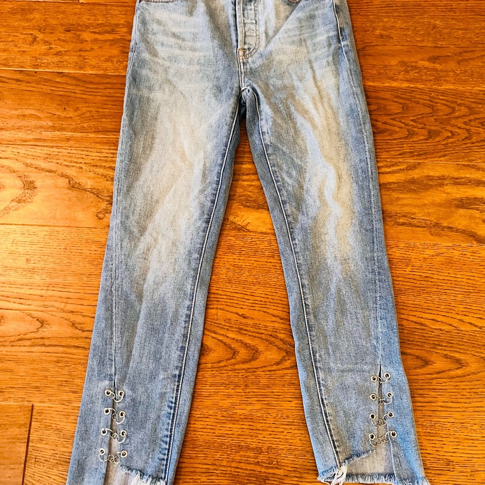 7 For‎ All Mankind Light Blue Denim Jeans